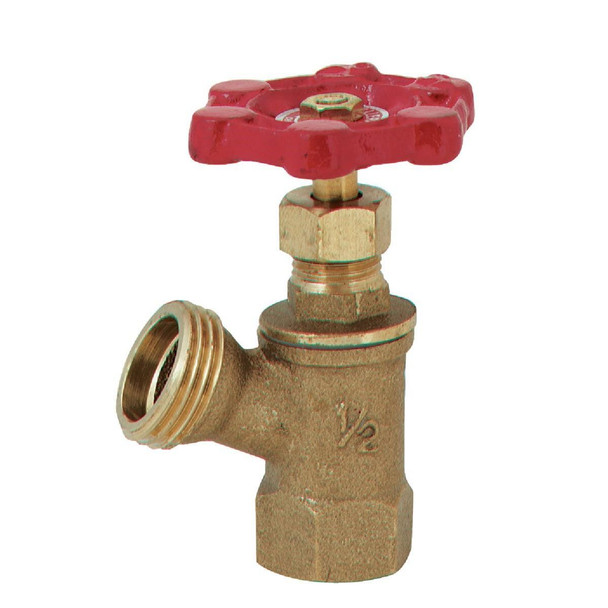 102-803 ProLine 1/2 In. FIP x 3/4 In. Hose Thread Brass Boiler Drain with Stuffing Box
