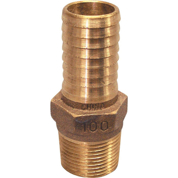 RBMANL100 Merrill 1 In. MIP x 1 In. Insert Brass Hose Barb