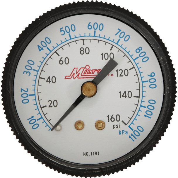 1191 Milton 1/4 In. NPT Back Mount Mini Pressure Gauge