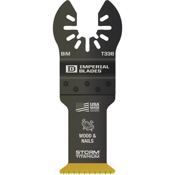 IBOAT336-1 Imperial Blades ONE FIT 1-1/4 In. Titanium Coated Bi-Metal Storm Oscillating Blade