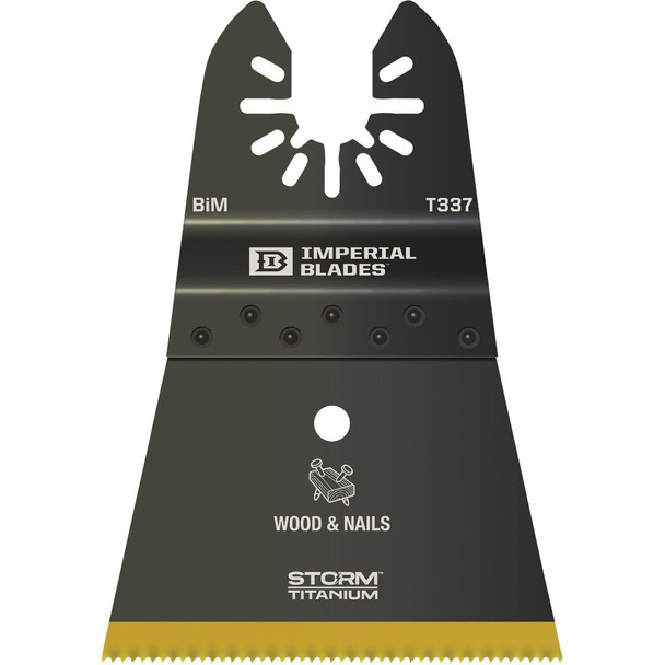 IBOAT337-1 Imperial Blades ONE FIT 2-1/2 In. Titanium Coated Bi-Metal Storm Oscillating Blade