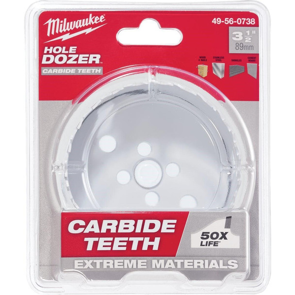 49-56-0738 Milwaukee HOLE DOZER 3-1/2 In. Hole Saw with Carbide Teeth