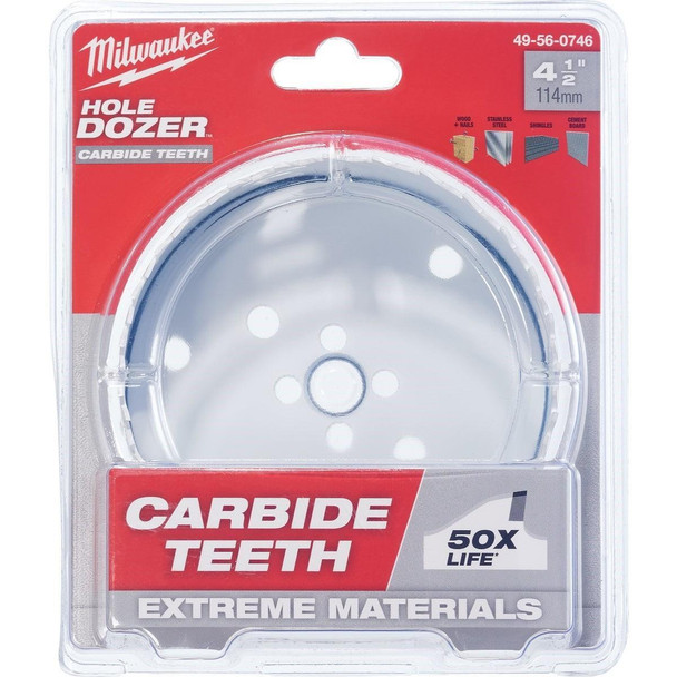 49-56-0746 Milwaukee HOLE DOZER 4-1/2 In. Hole Saw with Carbide Teeth