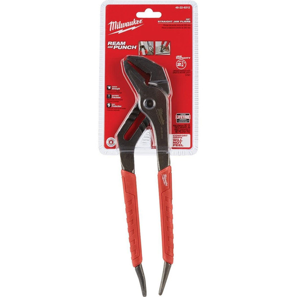 48-22-6312 Milwaukee 12 In. Comfort Grip Straight Jaw Groove Joint Pliers