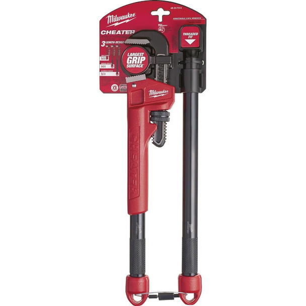 48-22-7314 Milwaukee Cheater 10 In. to 24 In. Steel Adaptable Pipe Wrench