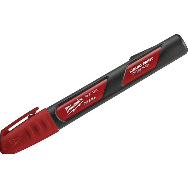 48-22-3741 Milwaukee INKZALL Nib Point Red Liquid Paint Job Site Marker