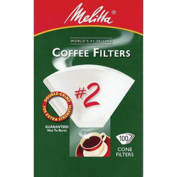622712 Melitta #2 Cone 4-6 Cup Coffee Filter (100-Pack)