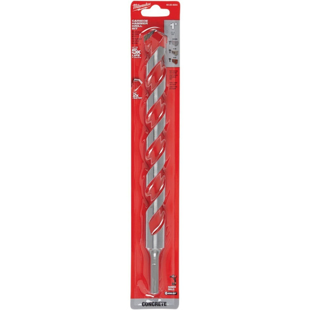 48-20-9054 Milwaukee SHOCKWAVE 1 In. x 12 In. Carbide Masonry Drill Bit