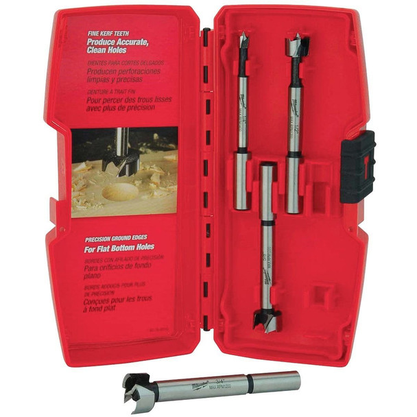 48-14-0004 Milwaukee Forstner Bit Set (4-Pieces)