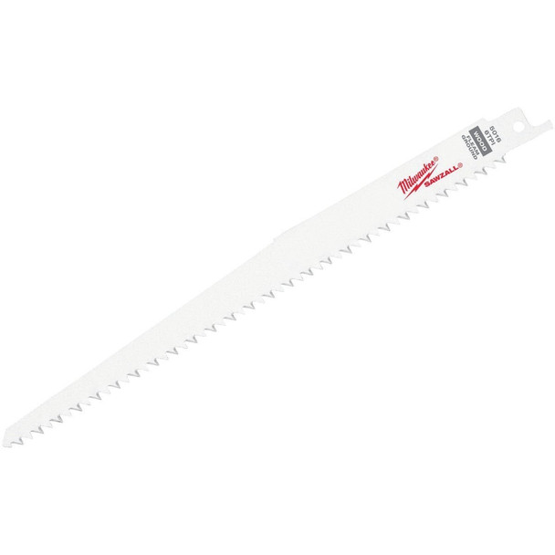 48-00-5016D Milwaukee SAWZALL 9 In. 6 TPI Wood Fleam Ground Reciprocating Saw Blade (5-Pack)