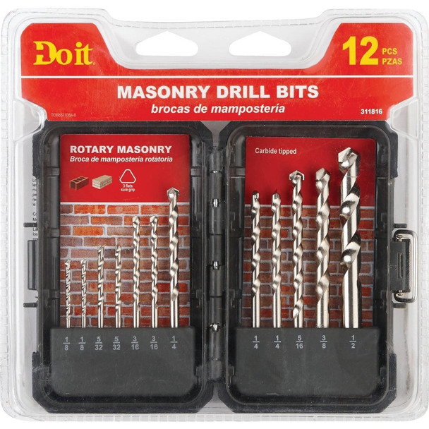 895571DB Masonry Drill Bit Set (12-Pieces)