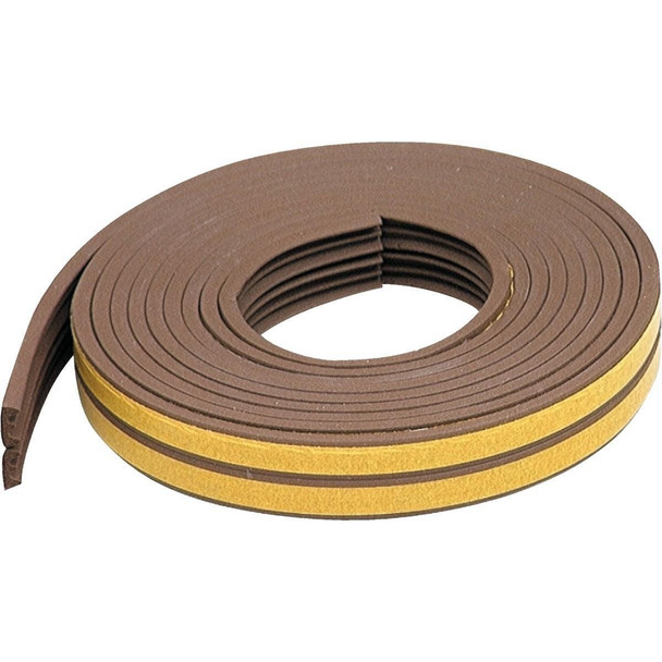 02592 M-D Brown 17 Ft. 3/8 In. Extreme Temp Small Gap Rubber Weatherstrip, Brown