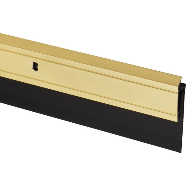 05744 M-D 2 In. W. x 36 In. L. Brite Gold Heavy-Duty Aluminum And Vinyl Door Sweep