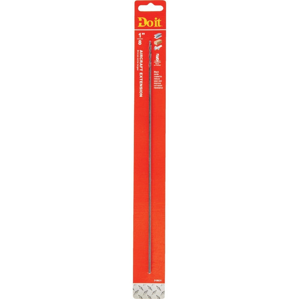 362421DB 1/8 In. x 12 In. Black Oxide Extended Length Drill Bit