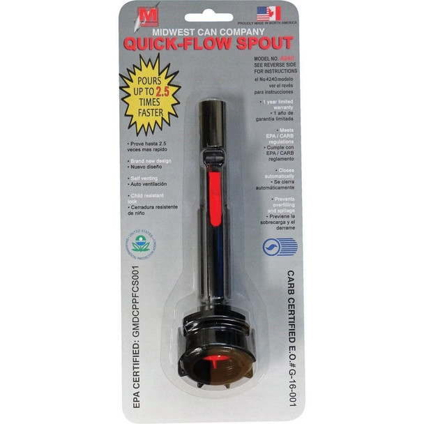 4240 Midwest Can 11 In. L Spill-Proof Fuel Can Spout