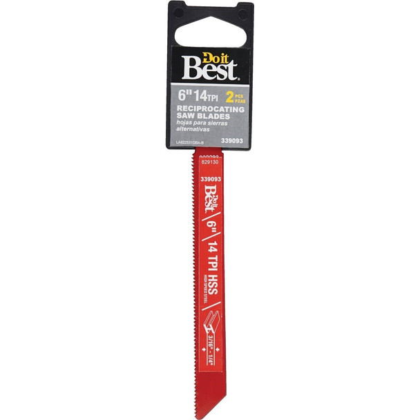 822531DB High Speed Steel 6 In. 14 TPI Metal Reciprocating Saw Blade (2-Pack)