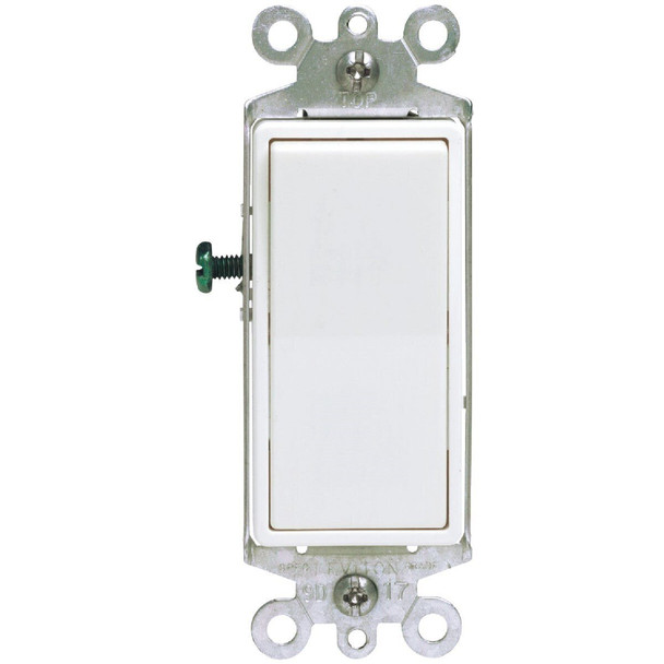 S12-05603-2WS Leviton Decora Rocker White 15A Grounded 3-Way Switch