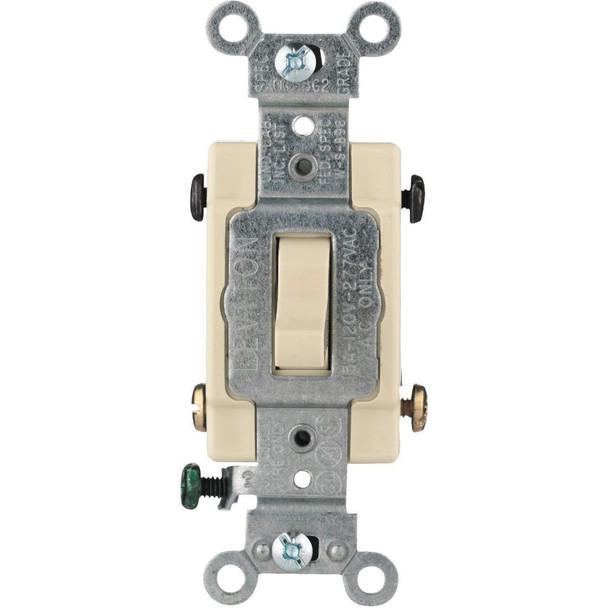 S01-CS415-2IS Leviton Commercial 15A Ivory Grounded Quiet 4-Way Switch