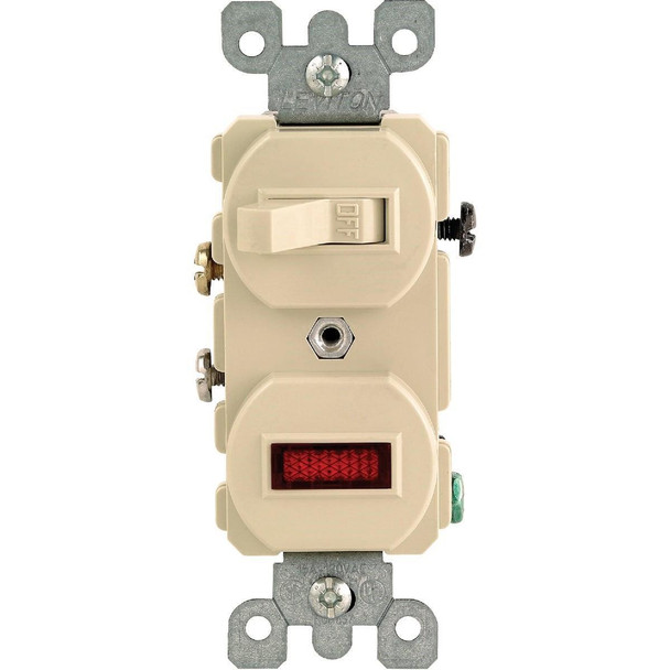 S03-05226-0IS Leviton Commercial Grade Ivory 15A Switch & Pilot Light