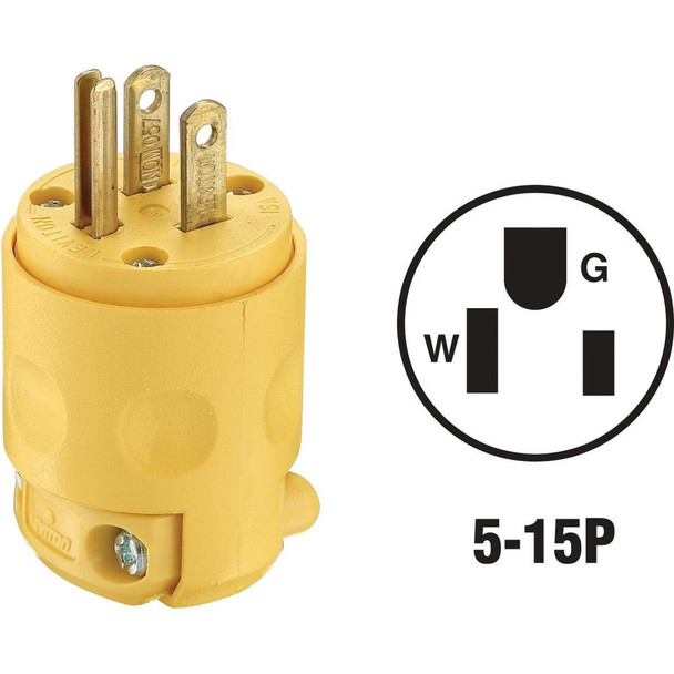 C20-515PV-000 15A 125V 3-Wire 2-Pole Residential Grade Cord Plug