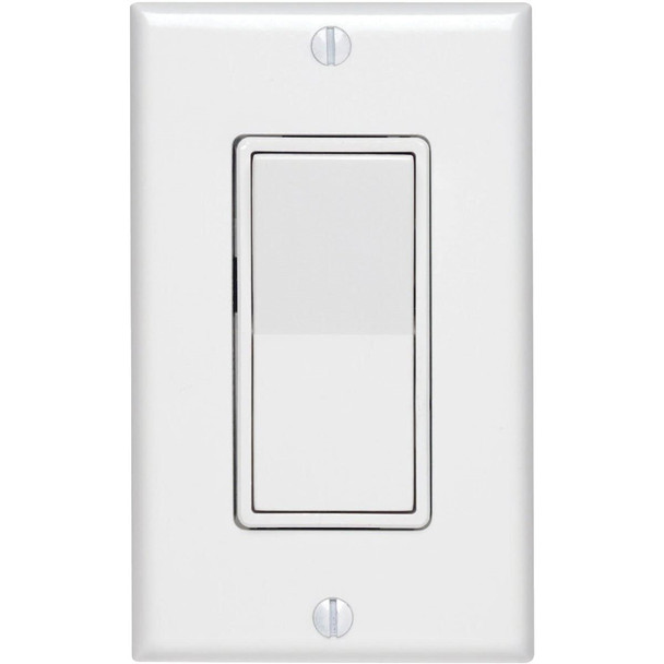 C28-05671-02W Residential Grade 15 Amp Rocker Single Pole Switch, White