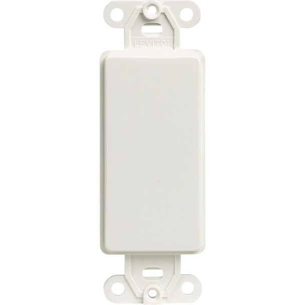022-80414-02W Leviton Decora QuickPort White Blank Wall Plate Insert