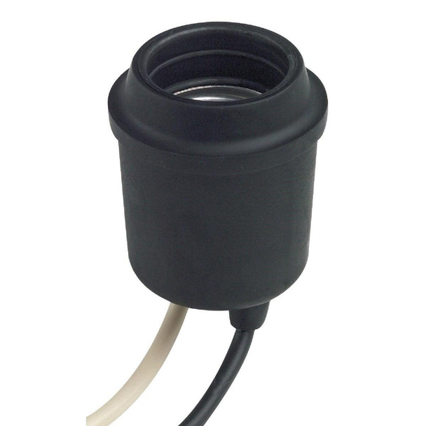 003-00124-00D Leviton Keyless Medium Base Black Lamp Socket