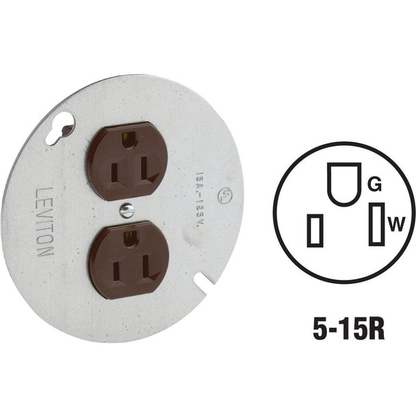 000-05042-000 Leviton 4 In. Brown Round Box Cover