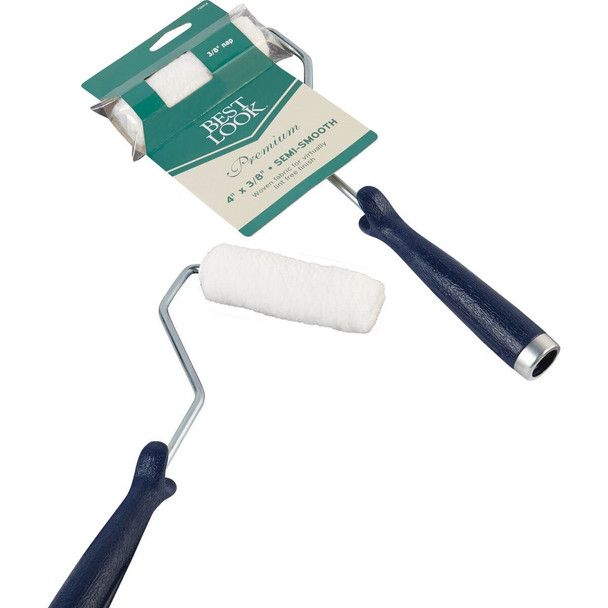 DIB MT 101-11-400 Best Look Premium 4 In. x 3/8 In. Woven Fabric Paint Roller Cover & Frame