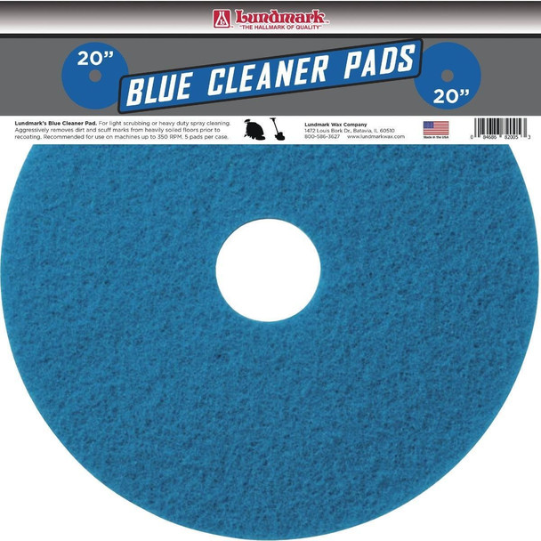 TKL20BL Lundmark 20 In. Abrasive Blue Polishing Pad (5-Pack)