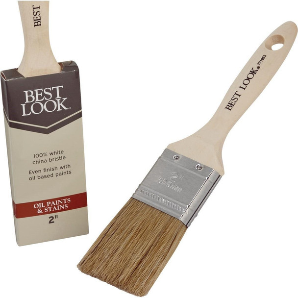 771953 Best Look 2 In. Flat White Natural China Bristle Paint Brush