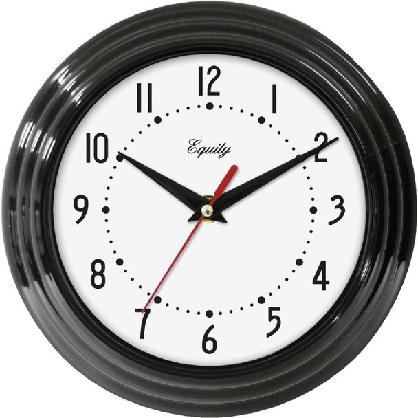 25013 La Crosse Technology Equity Black Traditional Wall Clock