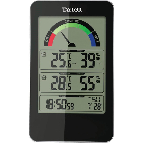 1732 Taylor Fahrenheit & Celsius Digital 14 to 122 F, -10 to 50 C Hygrometer & Thermometer