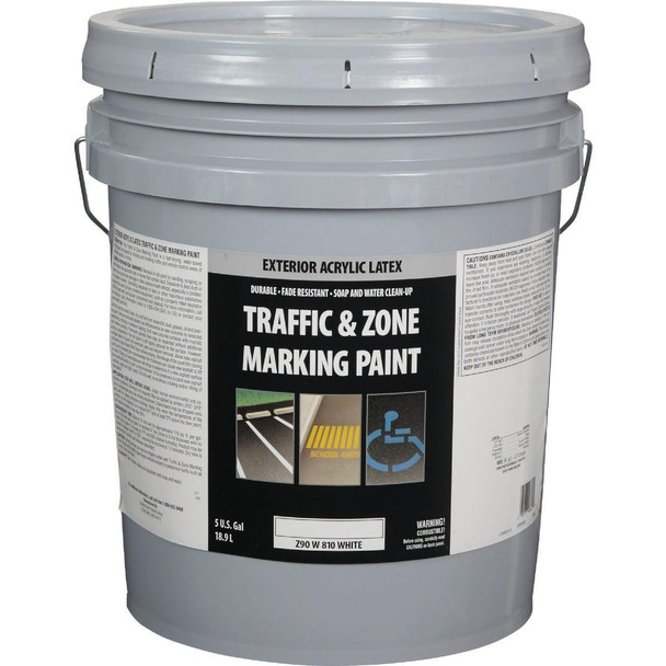 Z90W00810-20 Traffic & Zone White Latex 5 Gal. Traffic Paint