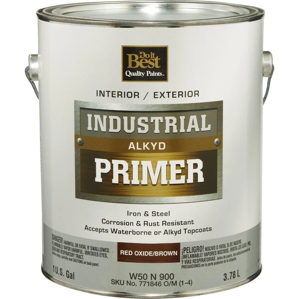 W50N00900-16 Alkyd Industrial Primer, Red Oxide/Brown, 1 Gal.