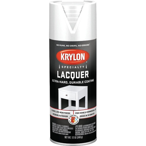 K07031777 Krylon 12 Oz. White Spray Lacquer