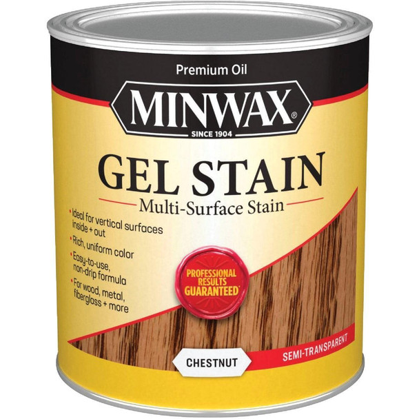 66010000 Minwax Gel Stain, Chestnut, 1 Qt.
