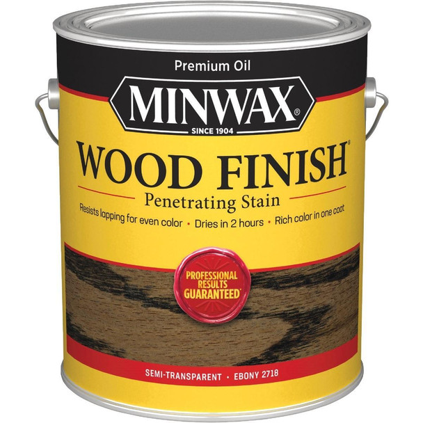 710130000 Minwax Wood Finish Penetrating Stain, Ebony, 1 Gal.