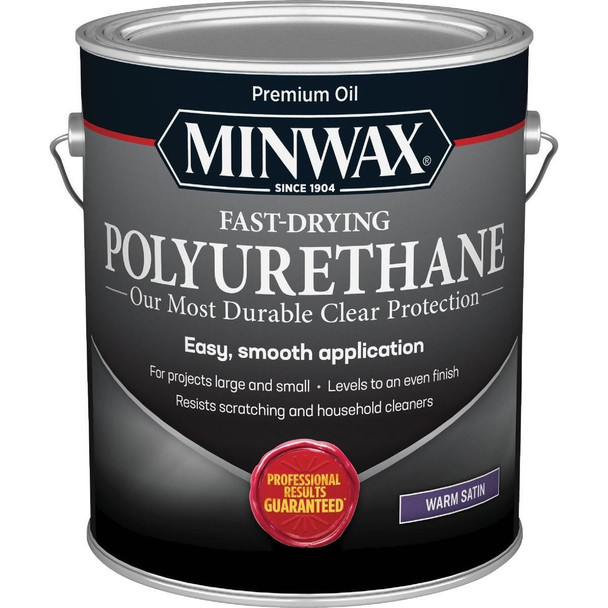 71028000 Minwax Satin Fast-Drying Interior Polyurethane, 1 Gal.