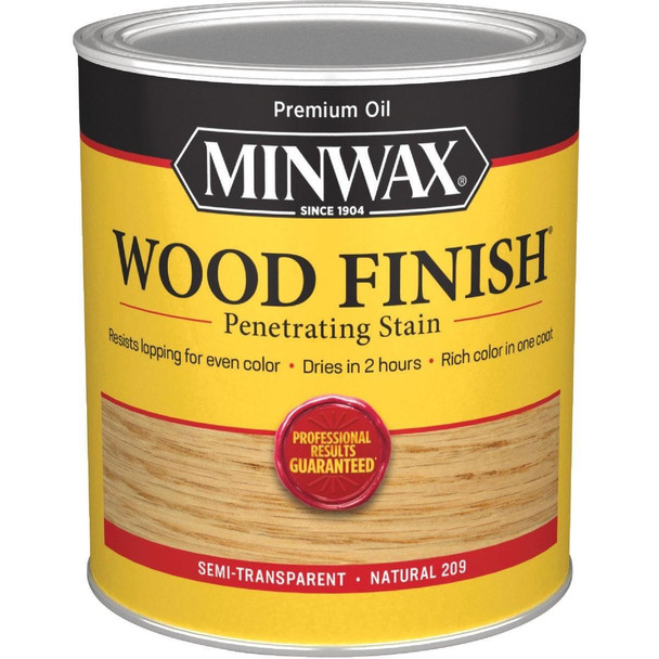 70000444 Minwax Wood Finish Penetrating Stain, Natural, 1 Qt.