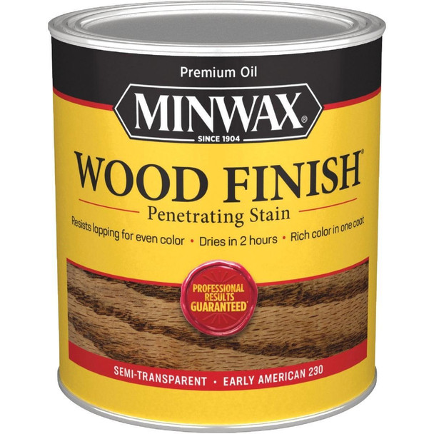 70008444 Minwax Wood Finish Penetrating Stain, Early American, 1 Qt.