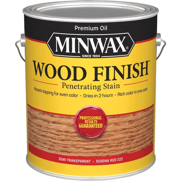 710430000 Minwax Wood Finish Penetrating Stain, Sedona Red, 1 Gal.