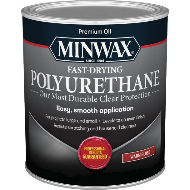 63000444 Minwax Gloss Fast-Drying Interior Polyurethane, 1 Qt.