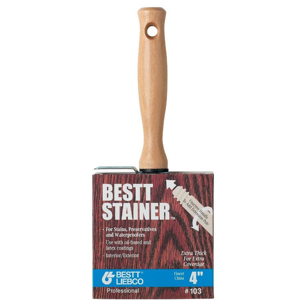 501480600 Bestt Liebco Bestt Stainer 4 In. Tapered Stain Brush