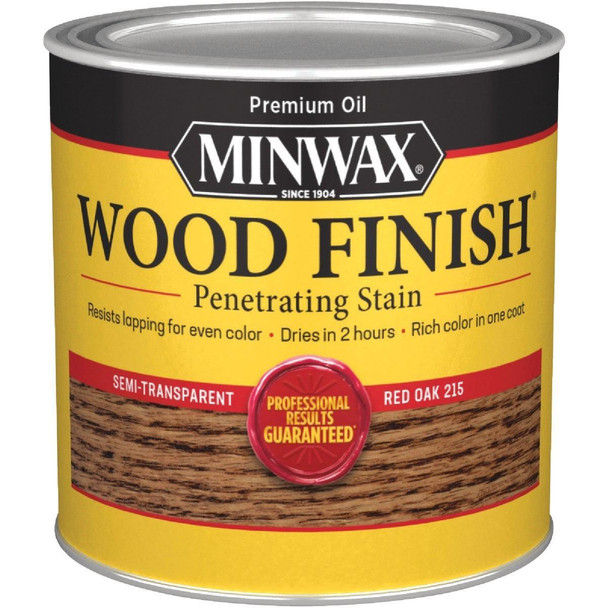 221504444 Minwax Wood Finish Penetrating Stain, Red Oak, 1/2 Pt.