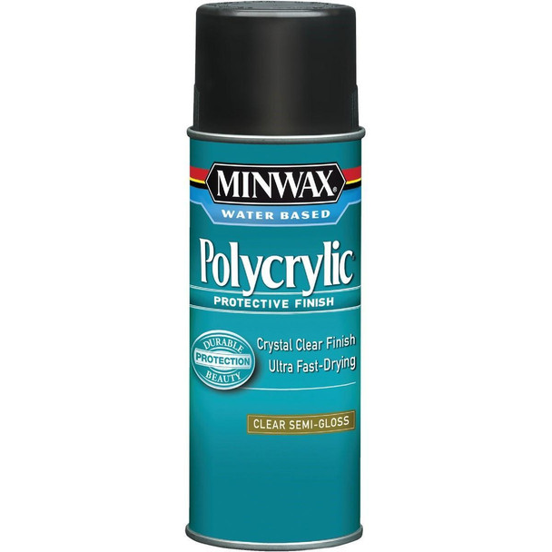 34444000 Minwax Semi-Gloss Polycrylic Spray Protective Finish Spray Varnish, 11.5 Oz.