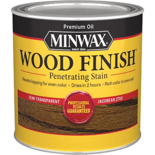 227504444 Minwax Wood Finish Penetrating Stain, Jacobean, 1/2 Pt.
