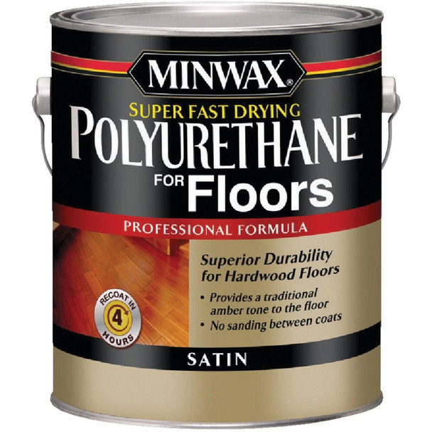 13022000 Minwax Satin Super Fast-Drying Polyurethane For Floors, 1 Gal.