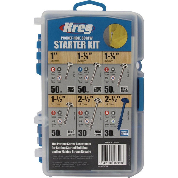 SK04 Kreg Pocket Hole Screw Starter Kit
