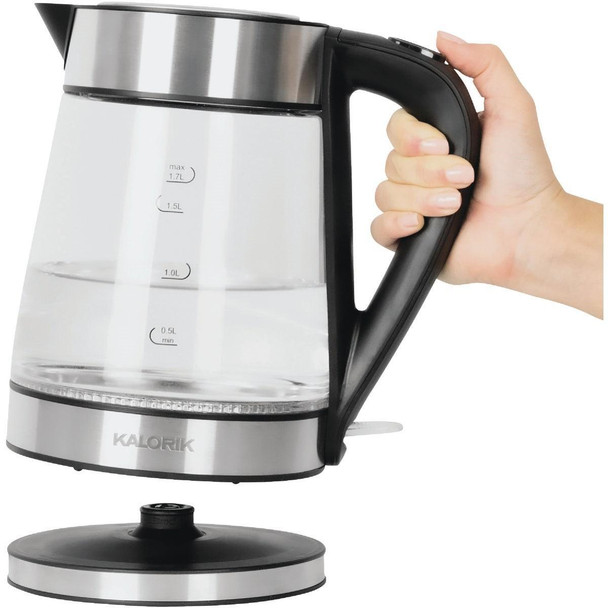 JK 45907 SS Kalorik 1.7L Stainless Steel Rapid Boil Electric Kettle with Blue LED